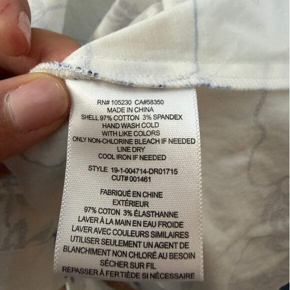 Equipment Revolve Oleisa Natural White Blue Floal Dress Size 4 Like New - Picture 11 of 11